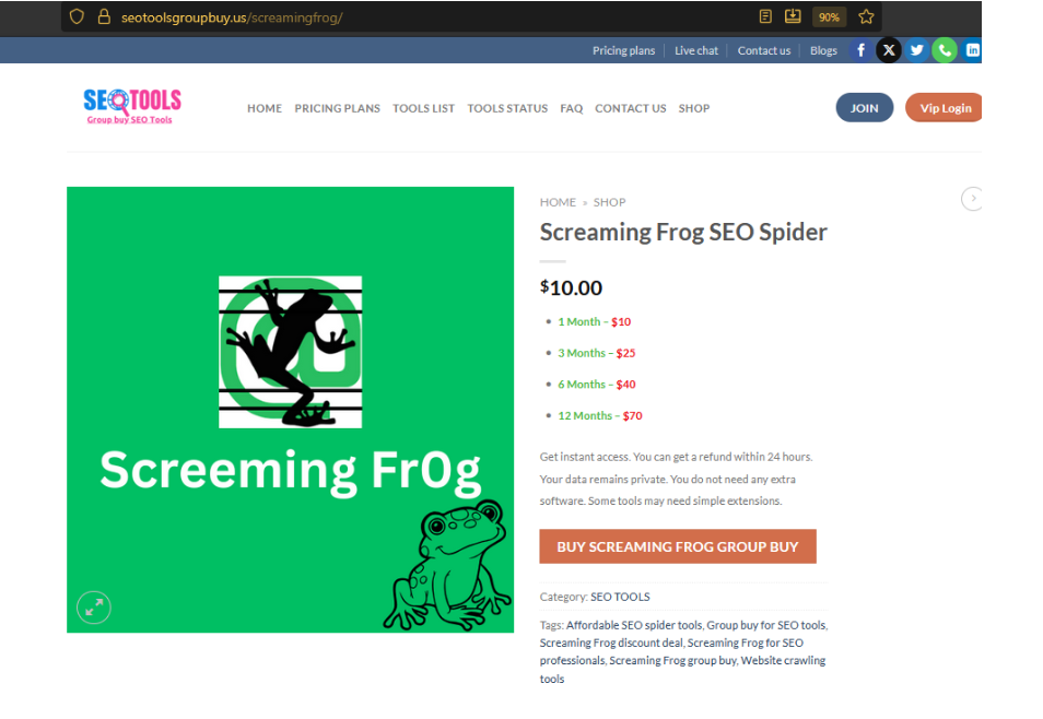 Screaming Frog Group Buy